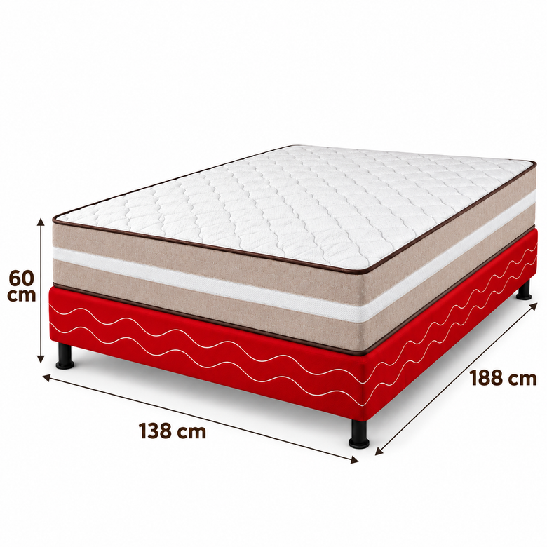 Cama Box Casal Ortopédico 138x188cm Gold Premium Reconflex