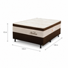 Cama Box Queen (Colchão + Base) 158x198 Molas Ensacadas Itália Topázio