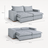 Conjunto de Sofá 3x2 Lugares Milano Design