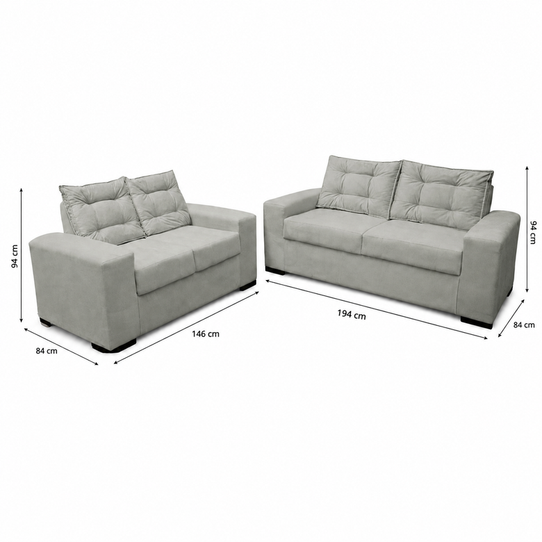 Conjunto de Sofá 2x3 Lugares Torun Masterflex