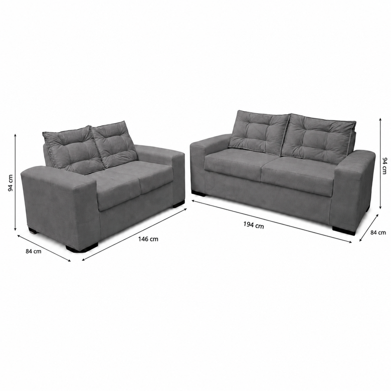 Conjunto de Sofá 2x3 Lugares Torun Masterflex