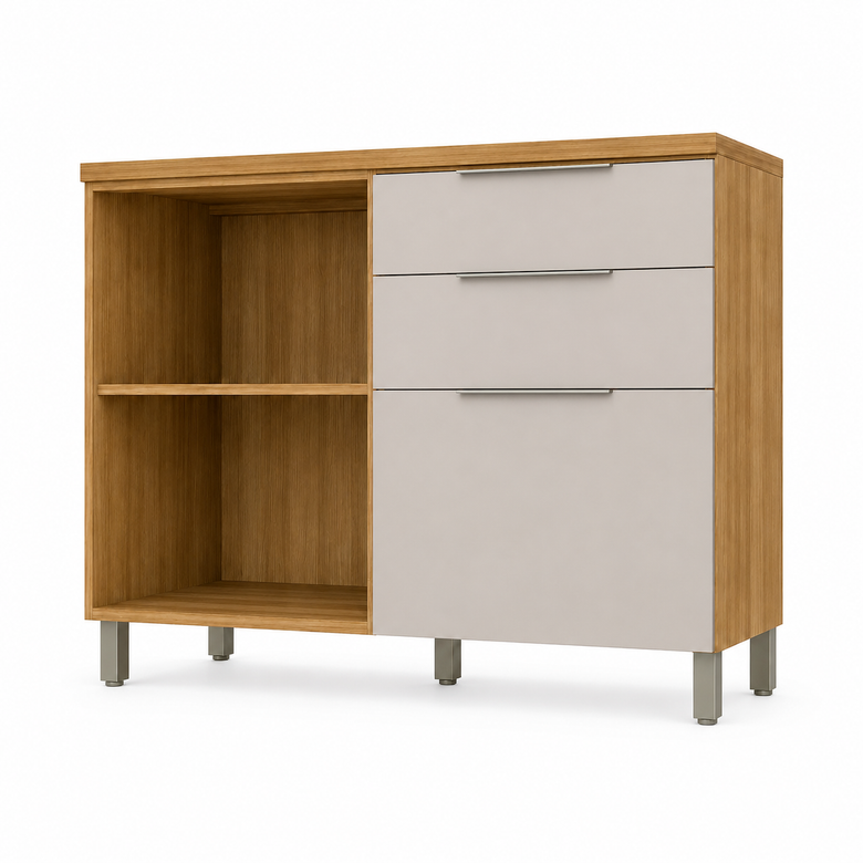Cozinha Compacta 100% MDF 2 Portas 3 Gavetas Marquesa Nesher