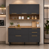 Cozinha Compacta Avelã 6 Portas 2 Gavetas Telasul