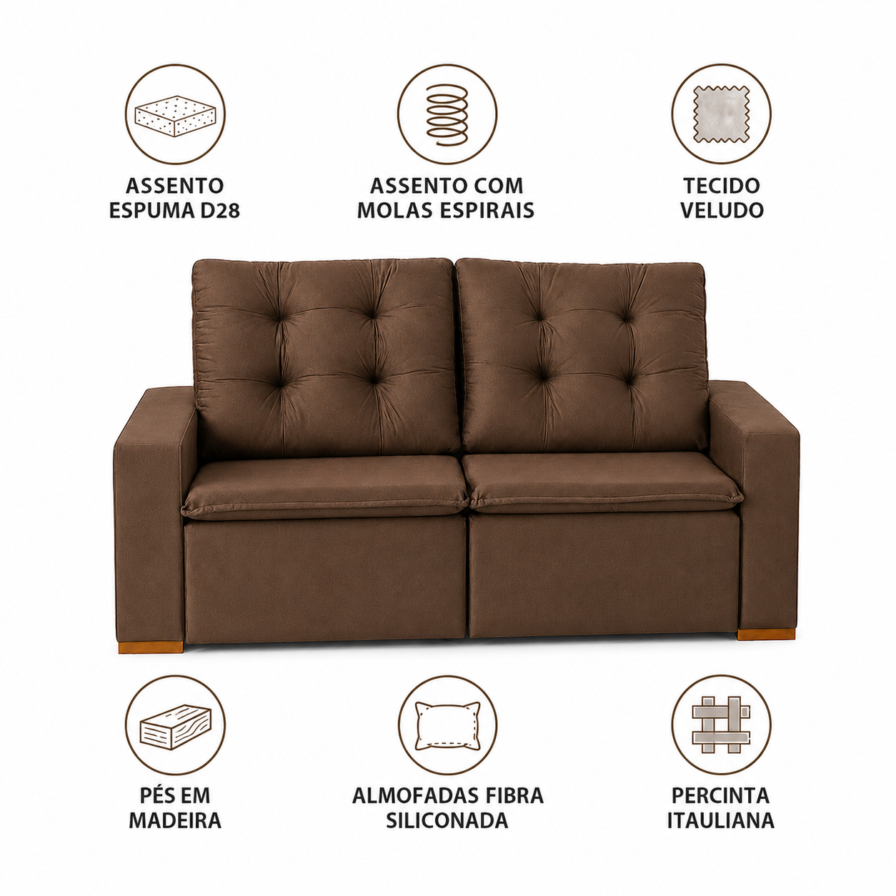 Sofá Retrátil 3 Lugares Soberano Inovaflex