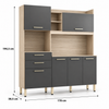 Cozinha Compacta 6 Portas 2 Gavetas Select Demóbile