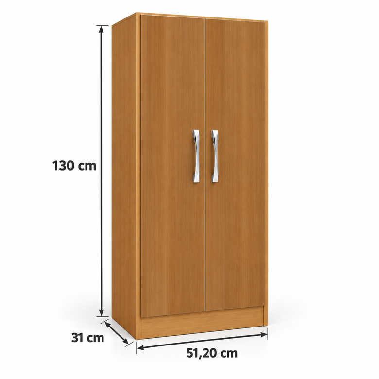 Kit 2 Armários Multiuso 2 Portas 130x51cm MTU 040 Rei Móveis