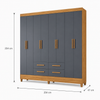 Guarda-Roupa Casal Florida 8 Portas 4 gavetas Moval