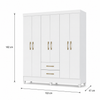 Guarda-Roupa Casal 6 Portas 2 Gavetas Panamá Moval