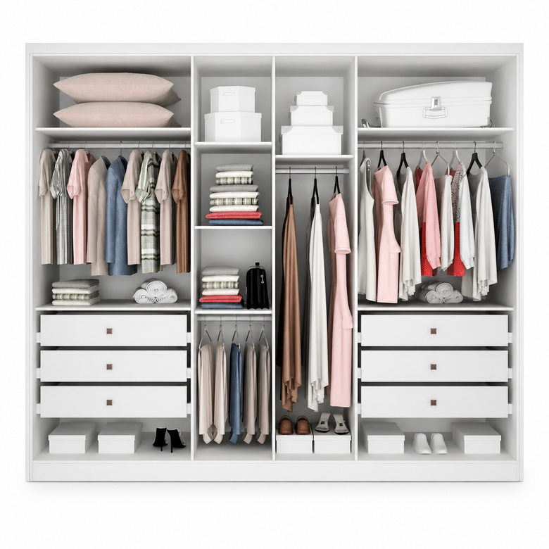 Guarda-Roupa Casal Robust com Espelho 6 Portas 6 Gavetas Novo Horizonte