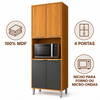 Paneleiro Torre Quente 100% MDF 70cm 4 Portas Divina MGM