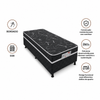 Cama Box Solteiro Conjugada Bordado D28 88x188 Black Bacetto