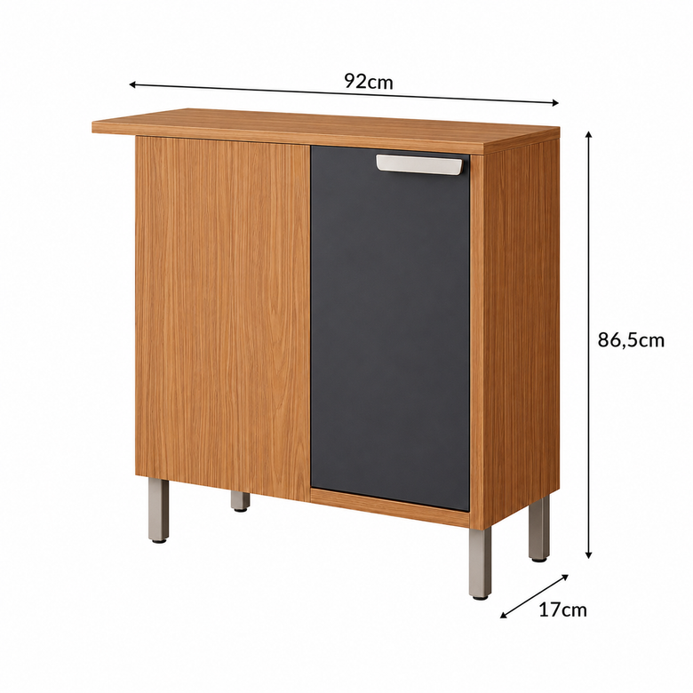 Balcão de Canto 100% MDF 1 Porta 92cm Eloíse MGM