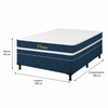Conjunto Cama Box Casal Molas ensacadas 138x188cm Prime Bacetto