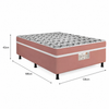 Cama Box Conjugada Viúva 128x42cm Star Pink Bacetto