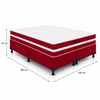 Cama Box Queen Zeus (Colchão + Base) 158x198 Molas Ensacadas Bacetto