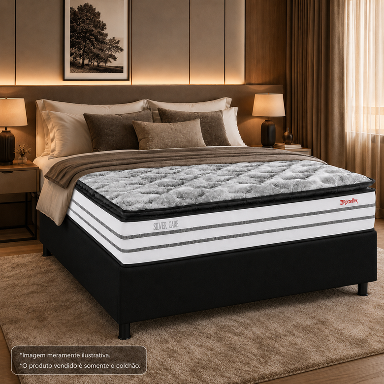Colchão Casal D26 188x138cm Silver Care Reconflex