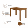 Mesa de Jantar Retangular 6 lugares 150 cm Bellagio Poliman