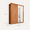 Guarda Roupa Solteiro Com Espelho 100% MDF 2 Portas 3 Gavetas 1.8 Moviment Caemmun