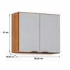 Armário Aéreo 80cm 2 Portas Firenze Demóbile