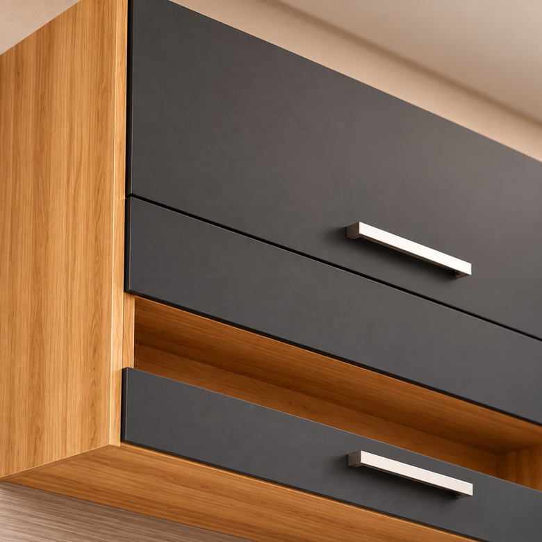 Armário Aéreo Duplo 100% MDF 2 Portas 200Cm Carménère Ronipa