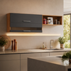 Armário Aéreo Duplo 100% MDF 2 Portas 200Cm Carménère Ronipa