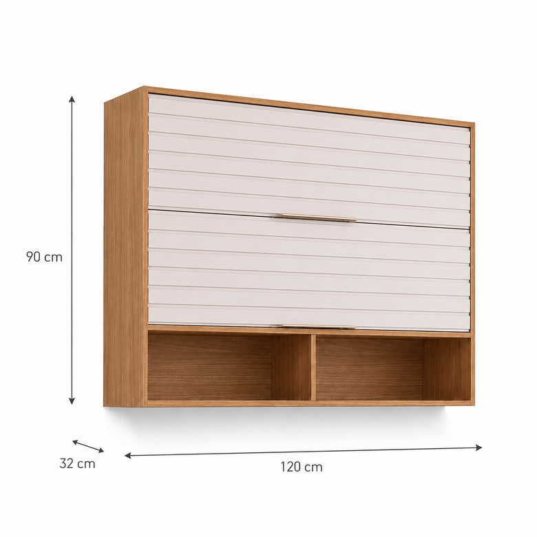 Armário Aéreo Esplendida 2 Portas 120cm Mgm