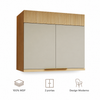 Armário Aéreo 100% MDF 2 Portas 80cm Realeza Nesher