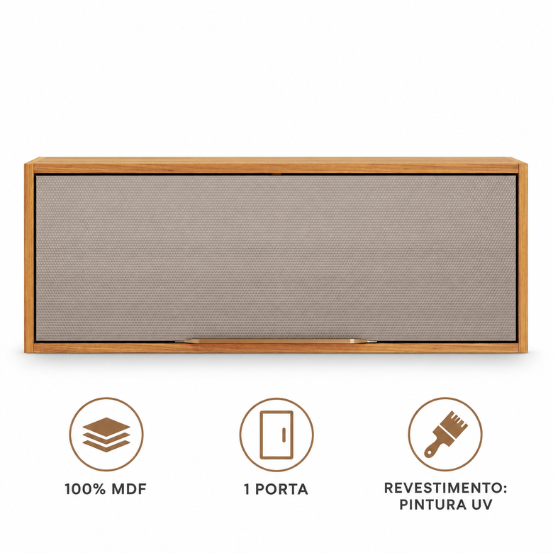 Armário Aéreo Para Cozinha 100% MDF 80cm Plena Demóbile