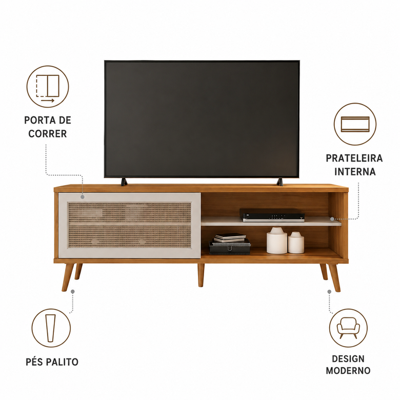 Rack Para Tv Até 60" NT1175 Notável Móveis