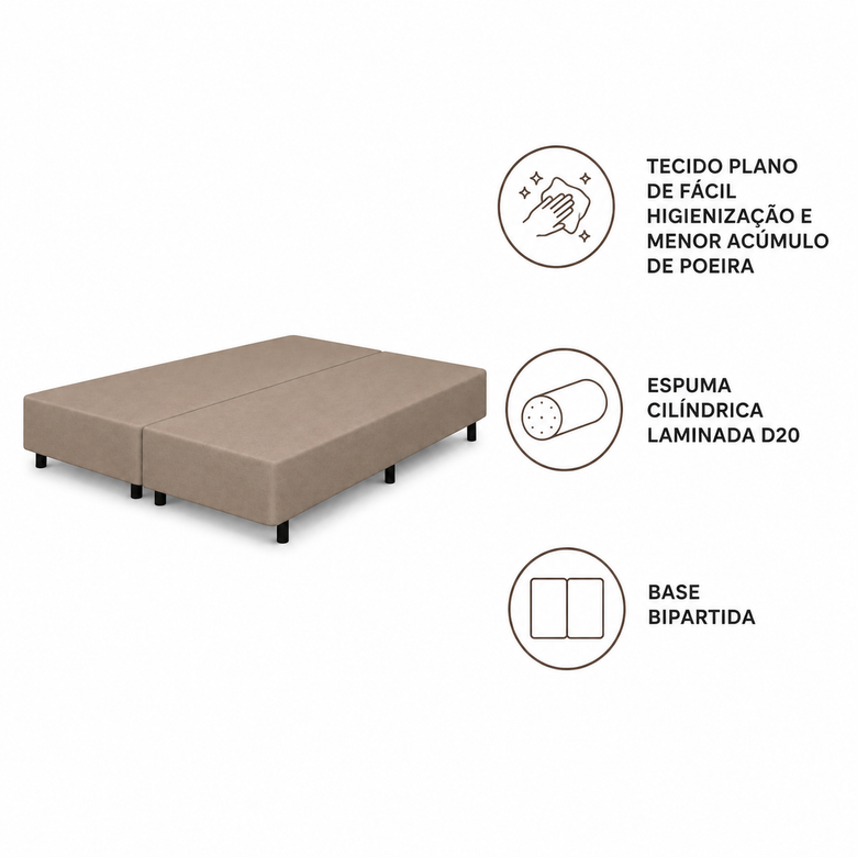 Base Bipartida Para Colchão Queen 158x198cm Gazin