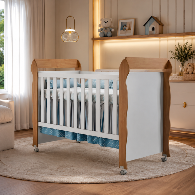 Berço 100% MDF Mireli Carolina Baby