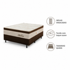 Cama Box Queen (Colchão + Base) 158x198 Molas Ensacadas Itália Topázio