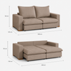 Conjunto de Sofá 3x2 Lugares Milano Design