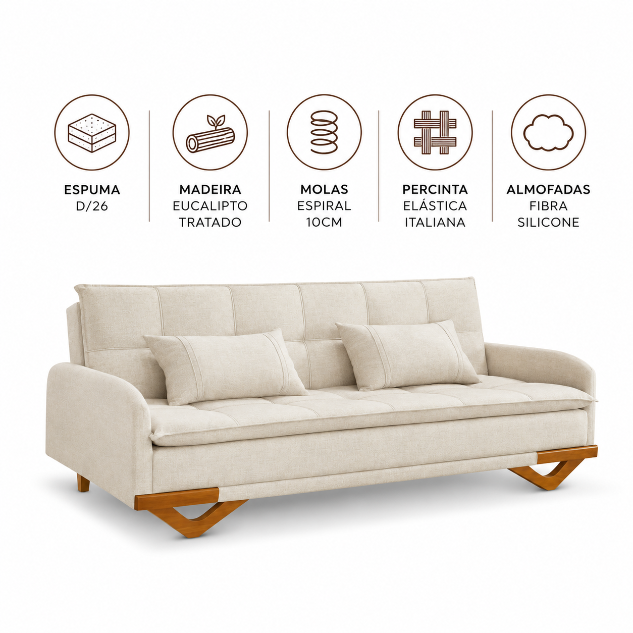 Sofá Cama D26 202x92 Cannes Luxury