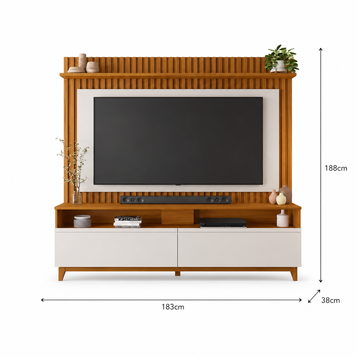 Estante Home Para TV até 65" 2 Portas NT1340 Notável Móveis
