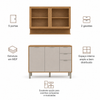 Cozinha Compacta MDF 5 Portas 2 Gavetas Colors Kits Paraná