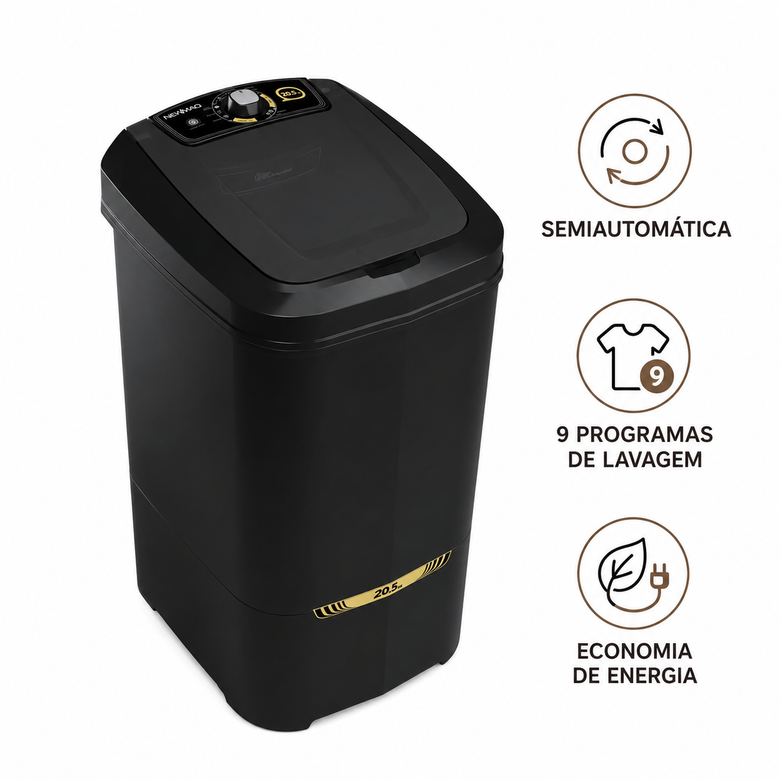 Tanquinho Lavadora Semiautomática 20,5kg LAVNM Newmaq