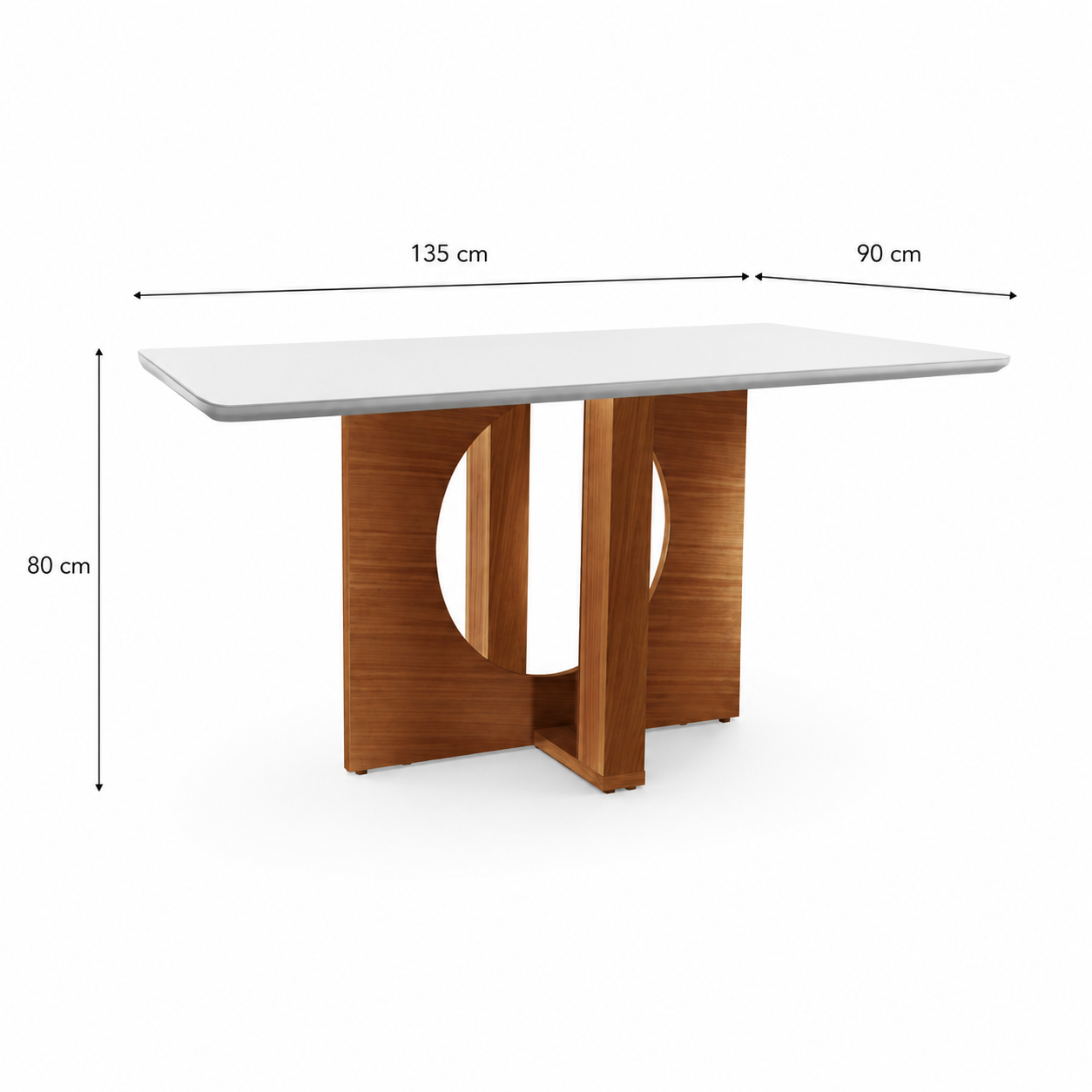 Mesa De Jantar Frisa 6139 135X90cm Lj Móveis