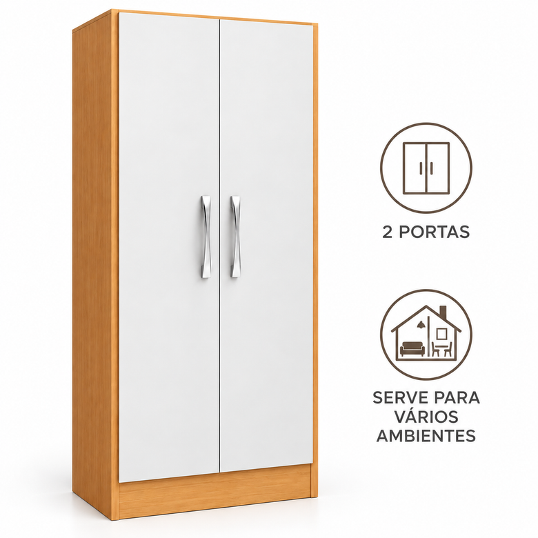 Armário Multiuso 2 Portas 130x51cm MTU 040 Rei Móveis