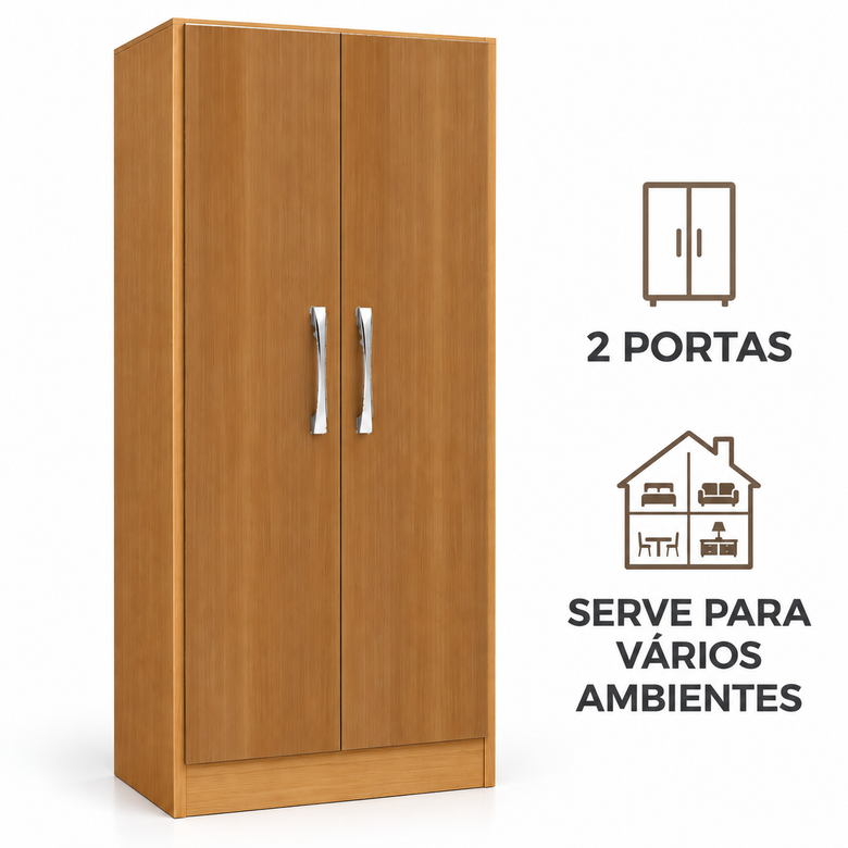 Kit 2 Armários Multiuso 2 Portas 130x51cm MTU 040 Rei Móveis