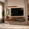 Painel Para TV Até 55" Com LED Mila DJ Móveis