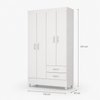 Guarda-Roupa Solteiro 4 Portas 2 Gavetas Astro Demóbile