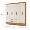 Guarda-Roupa Casal Florida 8 Portas 4 gavetas Moval
