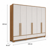 Guarda-Roupa Casal 100% MDF 6 Portas 3 Gavetas NT6035 Notável Móveis
