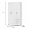 Guarda-Roupa De Solteiro Sobral 4 Portas 4 Gavetas Moval
