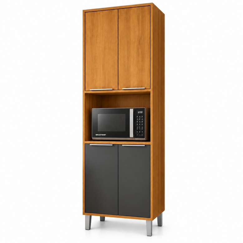 Paneleiro Torre Quente 100% MDF 70cm 4 Portas Divina MGM