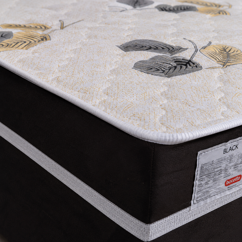Cama Box Solteiro Conjugada D28 88x188 Black Bacetto