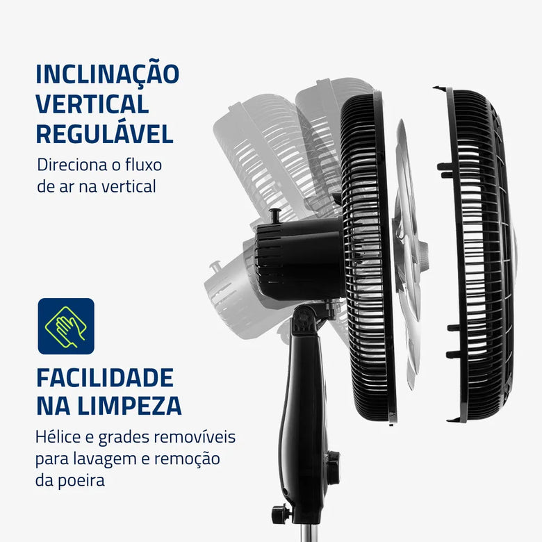 Ventilador Coluna 50cm Super Turbo 8 Pás Mondial 150W VTX-50C-8P