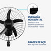 Ventilador De Parede Turbo 50cm Pro 5 Pás Mondial 150W NVP-PRO-50