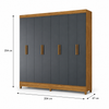 Guarda-Roupa Casal 8 Portas 2 Gavetas Marajó Moval